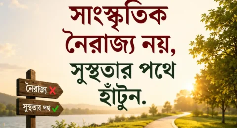 সাংস্কৃতিক নৈরাজ্য নয়, সুস্থতার পথে হাঁটুন - islamic center