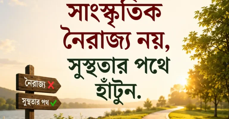 সাংস্কৃতিক নৈরাজ্য নয়, সুস্থতার পথে হাঁটুন - islamic center